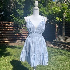 Blue & White Striped Mini Dress NWT